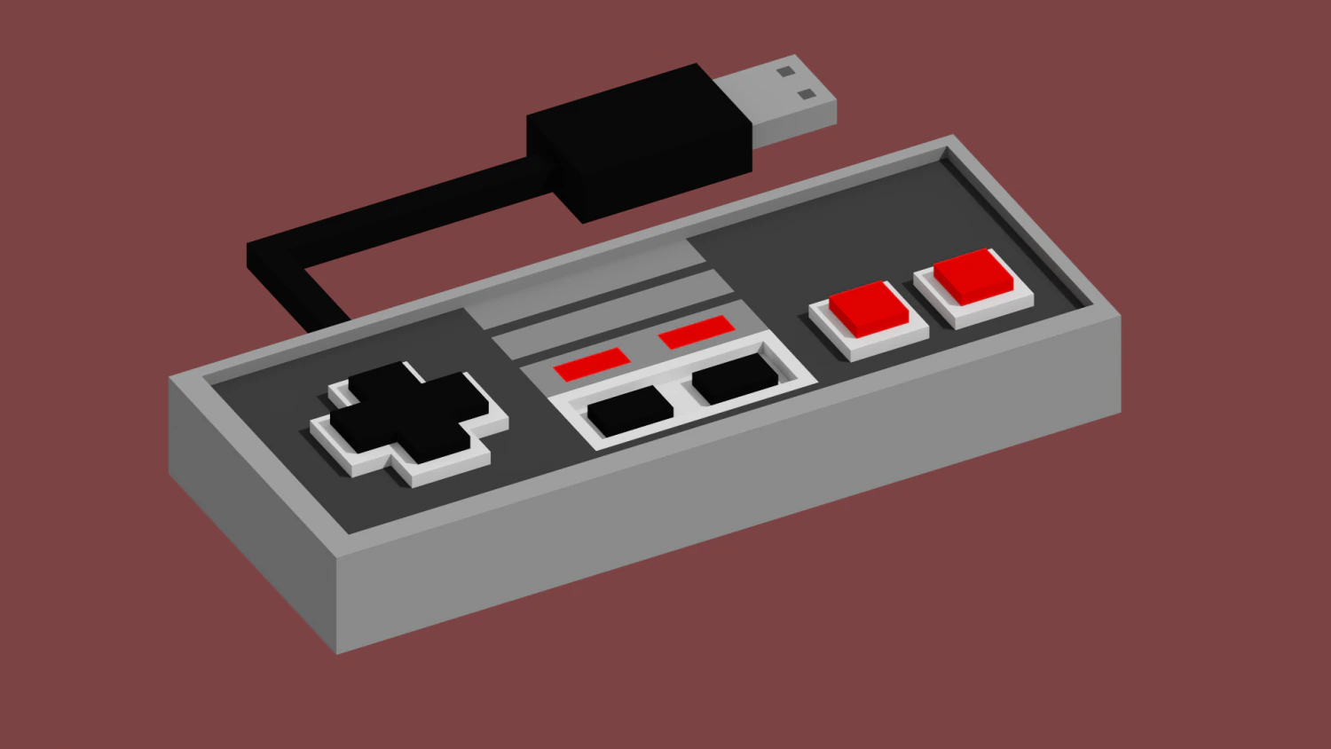 game console voxel 3D Model .c4d .max .obj .3ds .fbx .stl .blend 