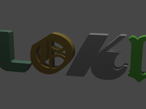 loki logo 3Dプリントモデル