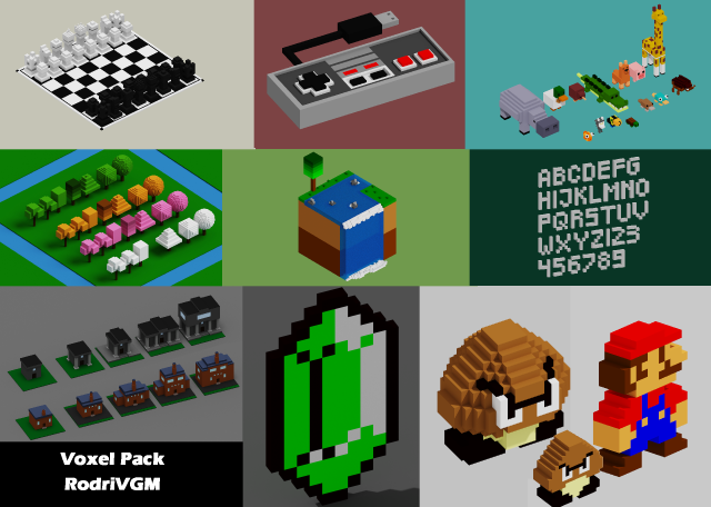 voxel pack 3D मॉडल .c4d .max .obj .3ds .fbx .stl .blend 