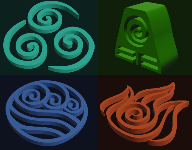 avatar symbols Model 3D .c4d .max .obj .3ds .fbx .stl .blend 