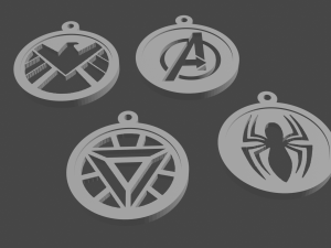 keychain-necklace superhero symbol Modello di stampa 3D