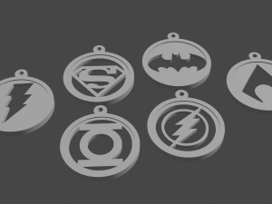 keychain-necklace superhero symbol Modello di stampa 3D