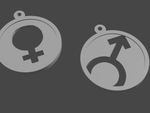 keychain-necklace various symbols 3D Print Model