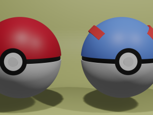 pokeball and greatball pokemon 3Dモデル
