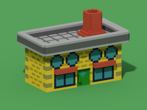 pokemon professor oak laboratory voxel 3D Baskı Modeli