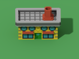 pokemon professor oak laboratory voxel Model do druku 3D
