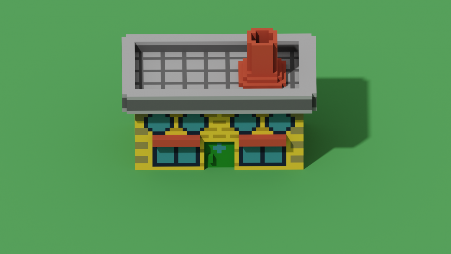 pokemon professor oak laboratory voxel 3D Print Models in Architecture