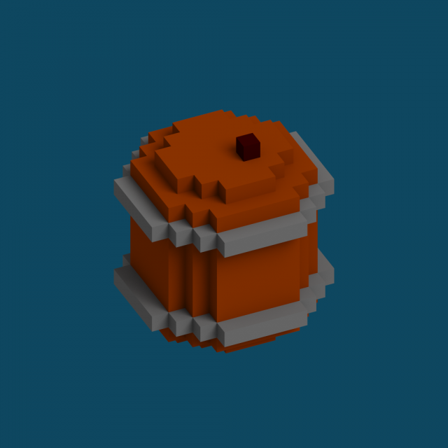 voxel barrel Modelo 3D .c4d .max .obj .3ds .fbx .stl .blend 