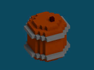 voxel barrel 3D 모델