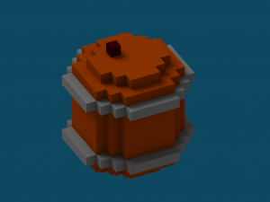 voxel barrel Modelo 3D