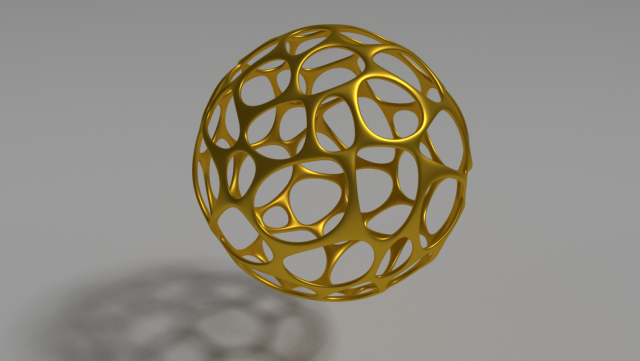 gold chaoitc esphere Model 3D .c4d .max .obj .3ds .fbx .stl .blend 