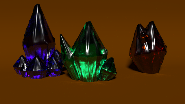 multicolor crystal gems Model 3D .c4d .max .obj .3ds .fbx .stl .blend 