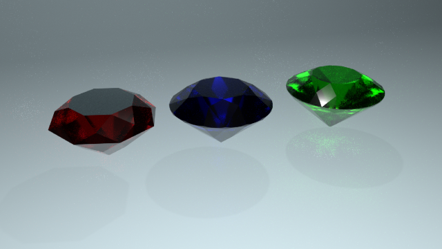 diamonds ruby emerald sapphire 3D 模型 .c4d .max .obj .3ds .fbx .stl .blend 