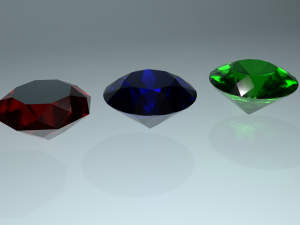 diamonds ruby emerald sapphire 3D 模型