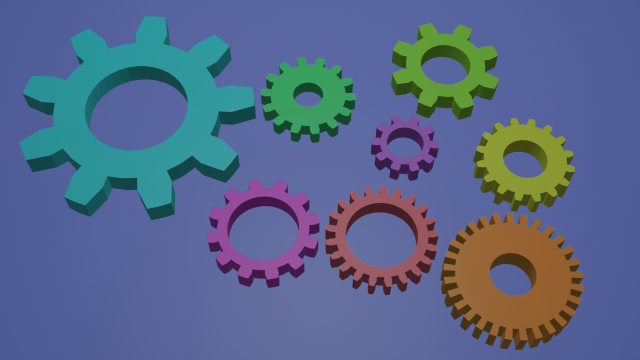 gears 3D 프린트 모델 .c4d .max .obj .3ds .fbx .stl .blend 