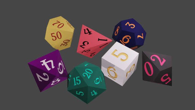 rol dice 3D Model .c4d .max .obj .3ds .fbx .stl .blend 