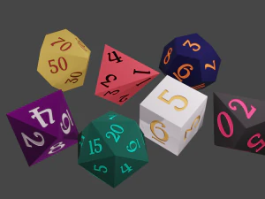 lançar dados Modelo 3D