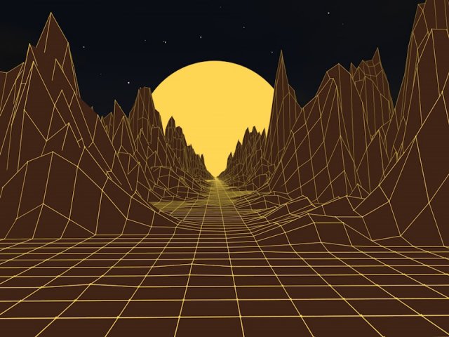 universe road eighties Modello 3D .c4d .max .obj .3ds .fbx .stl .blend 