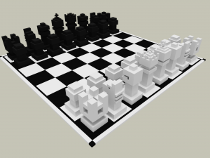 voxel chess Modèles 3D en vedette