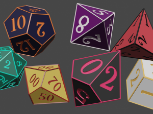 rol rpg dice 3D Baskı Modeli