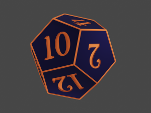 rol rpg dice 3D Baskı Modeli