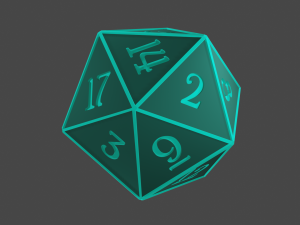 rol rpg dice 3D Baskı Modeli