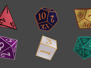rol rpg dice 3D Baskı Modeli