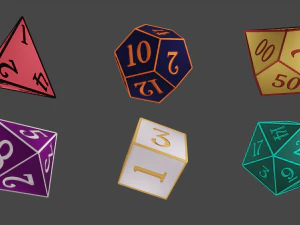 롤 RPG 주사위 3D 프린트 모델