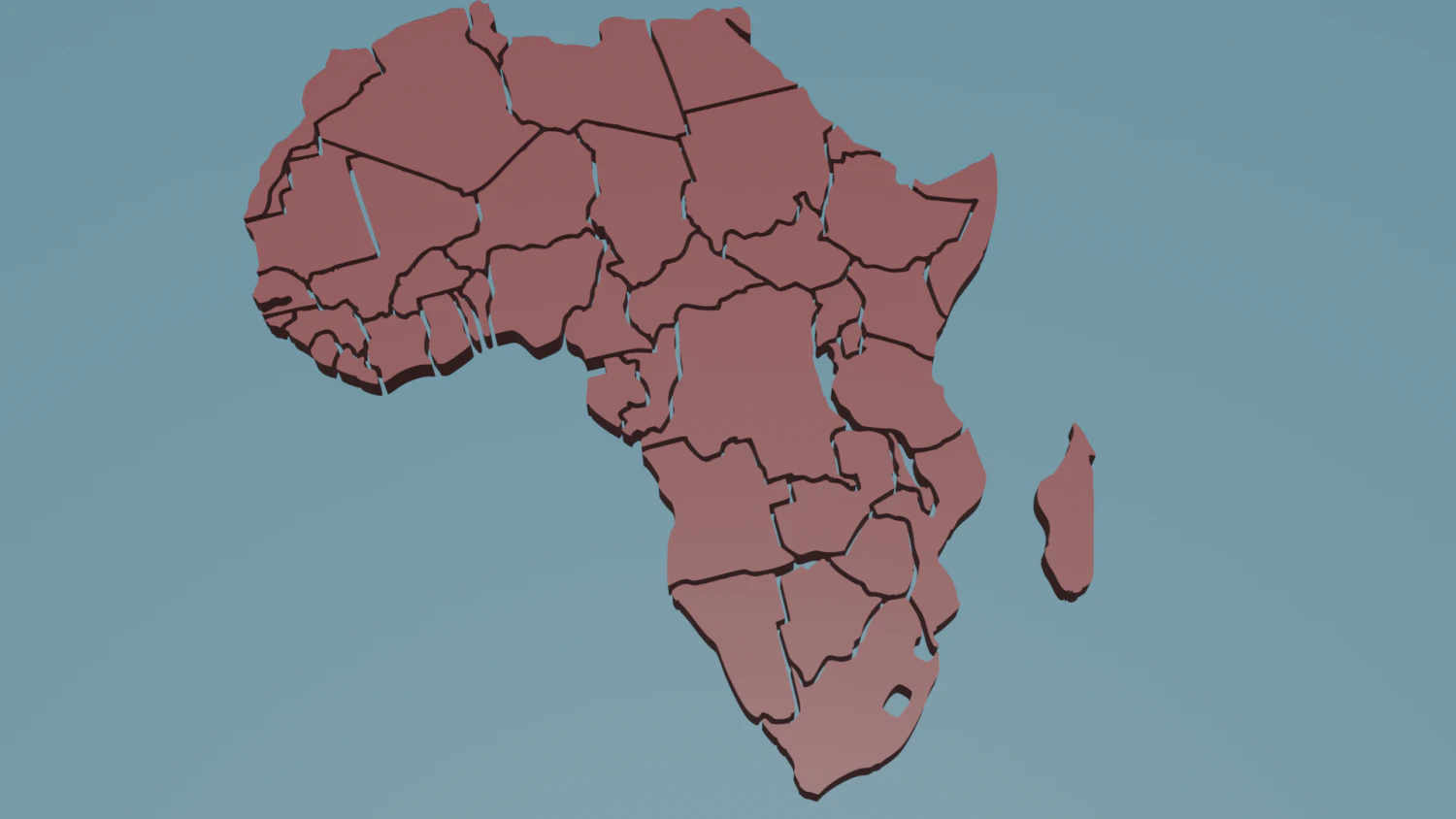 africa 3D Print Model .c4d .max .obj .3ds .fbx .stl .blend