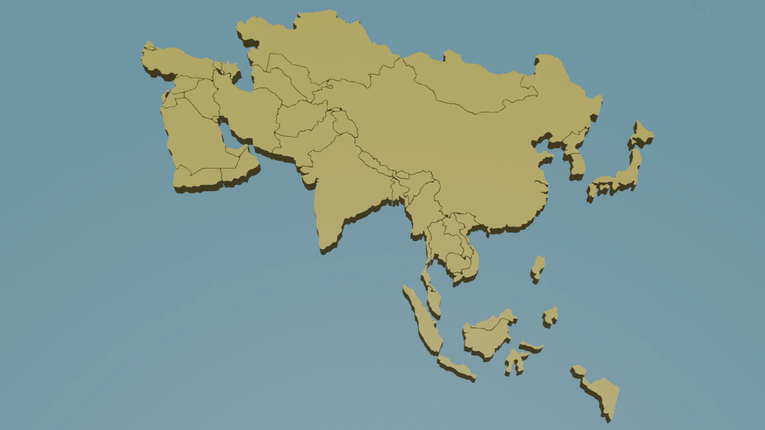 asia 3D Print Model .c4d .max .obj .3ds .fbx .stl .blend 