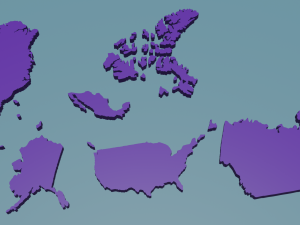 north america Modelo de impresión 3D