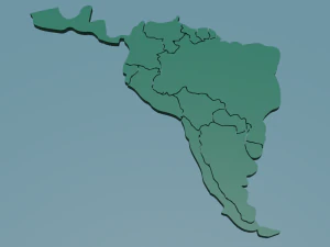 Ámérica do Sul Modelo de Impressão 3D