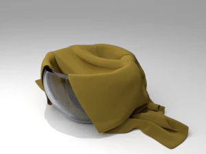 pano sobre a tigela Modelo 3D