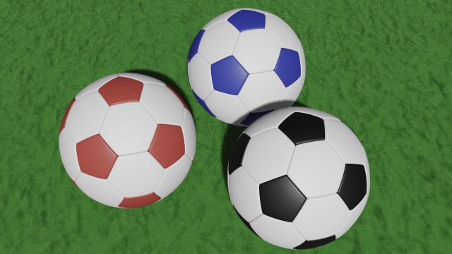 soccer-football balls 3D Model .c4d .max .obj .3ds .fbx .stl .blend 