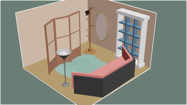 sala Modelo 3D .c4d .max .obj .3ds .fbx .stl .blend