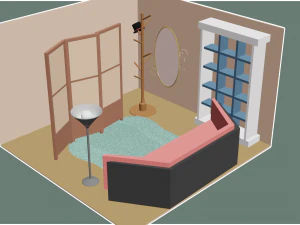 sala Modelo 3D