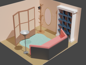 room assets and voxel version 3Dモデル
