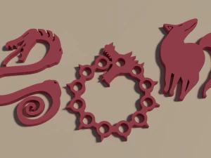 the seven deadly sins - nanatsu no taizai symbols 3D Print Model