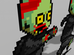 twitch zombie voxel movement cycle Modèle 3D