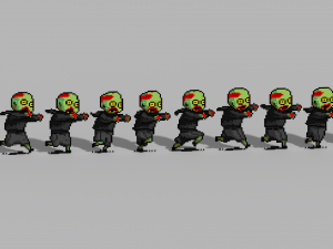twitch zombie voxel movement cycle Modèle 3D