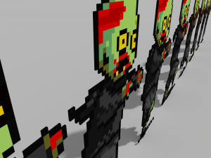 twitch zombie voxel movement cycle Modèle 3D