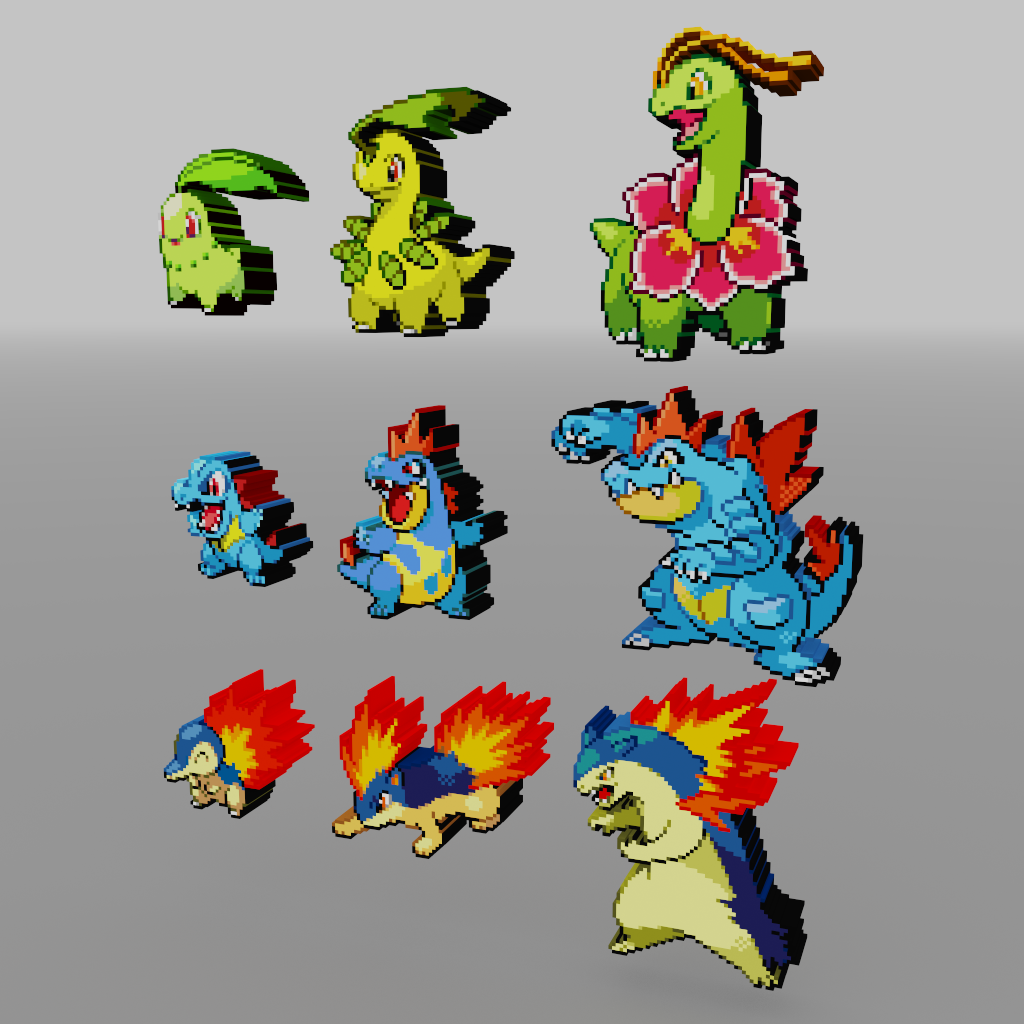 starter 2 gen voxel sprite Model in Monsters & Creatures 3DExport