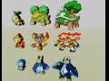 starter pokemon 4 gen voxel sprite Modelo de Impressão 3D