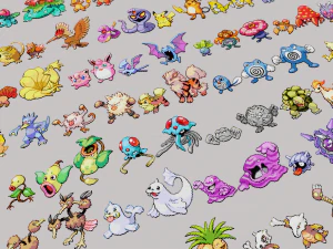 pokemon sprite voxel 1 gen 3D Model