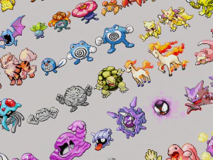 pokémon sprite voxel 1 geração Modelo 3D