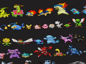 pokemon sprite voxel 2 gen 3D Model