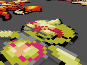 pokemon sprite voxel 3 gen 3D Model