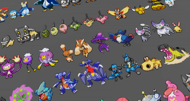 pok&eacute;mon sprite voxel 4 gera&ccedil;&atilde;o Modelo 3D .c4d .max .obj .3ds .fbx .stl .blend 