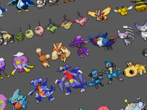 pok&eacute;mon sprite voxel 4 gera&ccedil;&atilde;o Modelo 3D