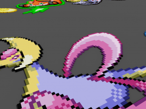pokemon sprite voxel 4 gen Model 3D